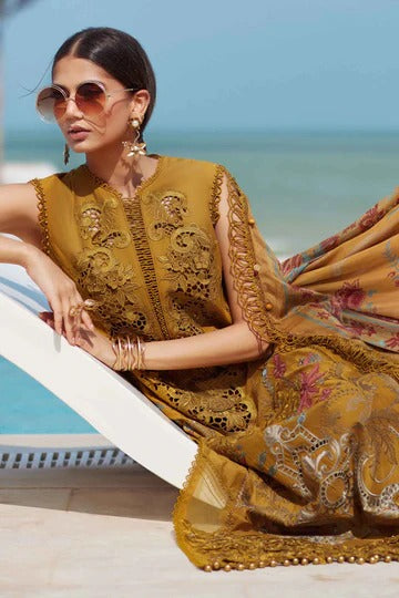 Maria B. | 3 Piece Unstitched Embroidered Lawn Suit | D-2506