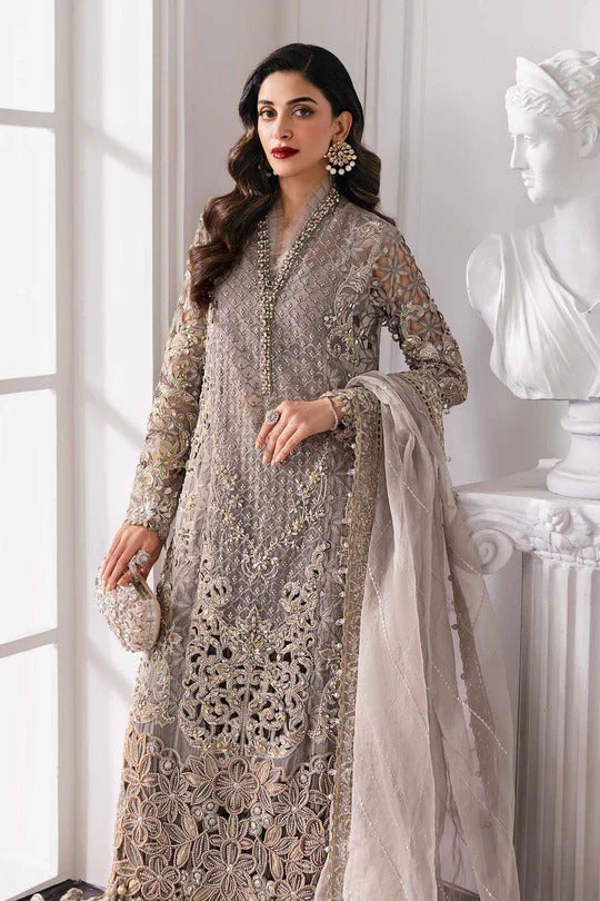 Maria B. | 3 Piece Unstitched Embroidered Organza Suit | BD-3006