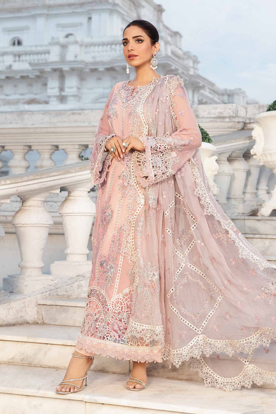 Maria B. | 3 Piece Unstitched Embroidered Chiffon Suit | MPC-24-106