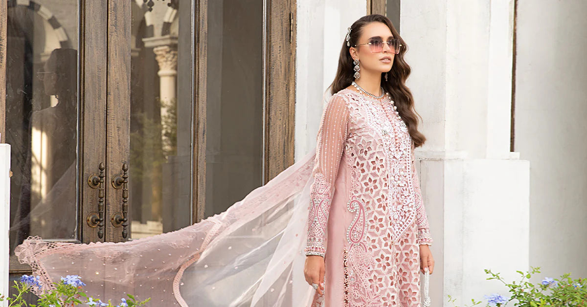 Maria B.| Unstitched Embroidered Chiffon Suit | MPC-24-103 | D6
