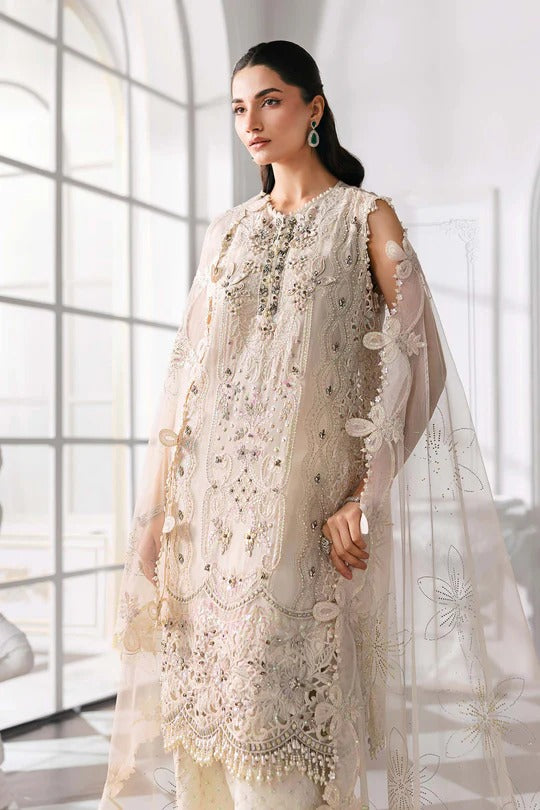 Maria B. | 3 Piece Unstitched Embroidered Chiffon Suit | BD-3007
