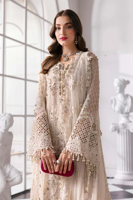 Maria B. | 3 Piece Unstitched Embroidered Chiffon Suit | BD-3007