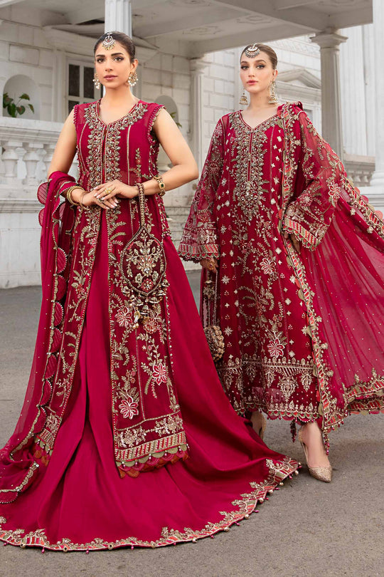 Maria B. | Unstitched Embroidered Lawn Suit | MPC-24-107 | Fuchsia Pink