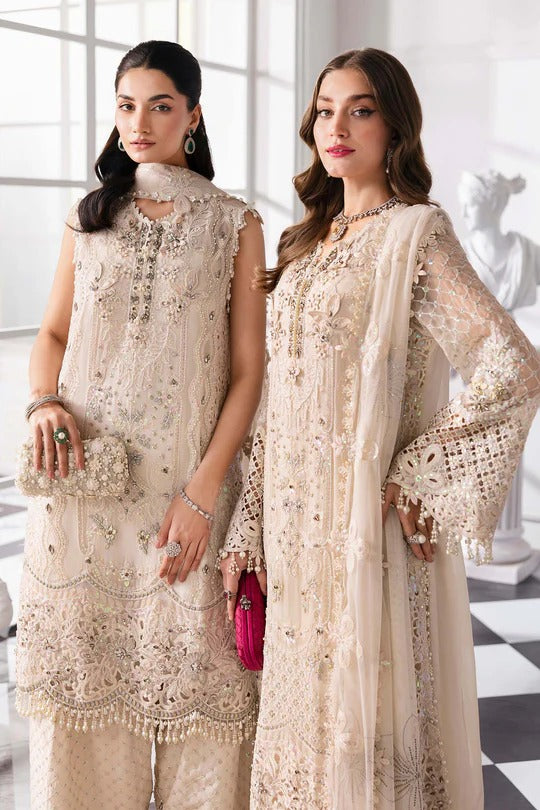 Maria B. | 3 Piece Unstitched Embroidered Chiffon Suit | BD-3007