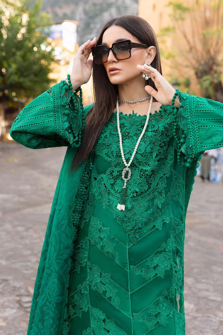 Maria B. | 3 Piece Unstitched Embroidered Lawn Suit | D-2508-B