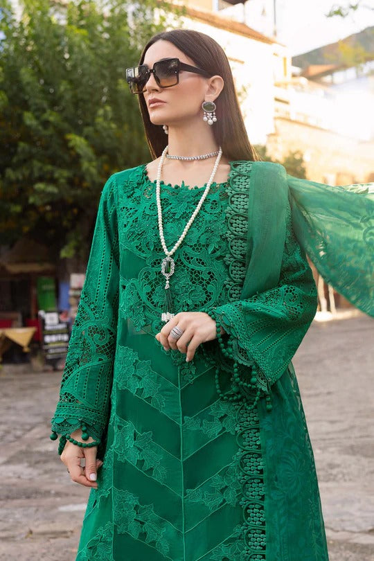 Maria B. | 3 Piece Unstitched Embroidered Lawn Suit | D-2508-B