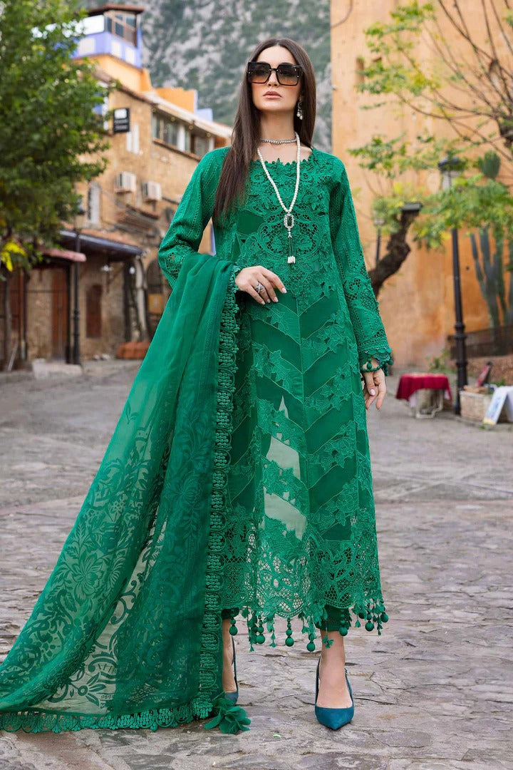 Maria B. | 3 Piece Unstitched Embroidered Lawn Suit | D-2508-B