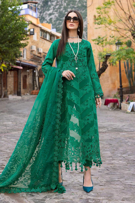 Maria B. | 3 Piece Unstitched Embroidered Lawn Suit | D-2508-B