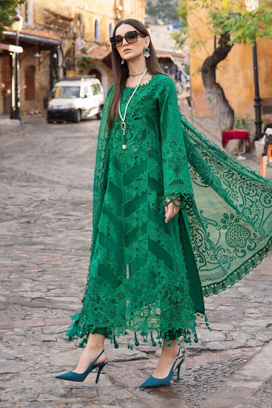Maria B. | 3 Piece Unstitched Embroidered Lawn Suit | D-2508-B