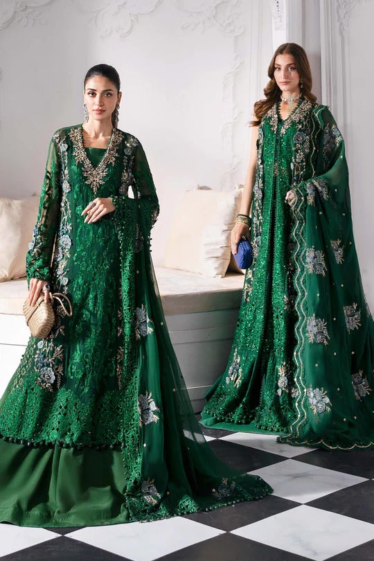 Maria B. | 3 Piece Unstitched Embroidered Chiffon Suit | BD-3008