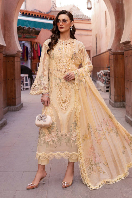 Maria B. | 3 Piece Unstitched Embroidered Organza Suit | D-2509-A