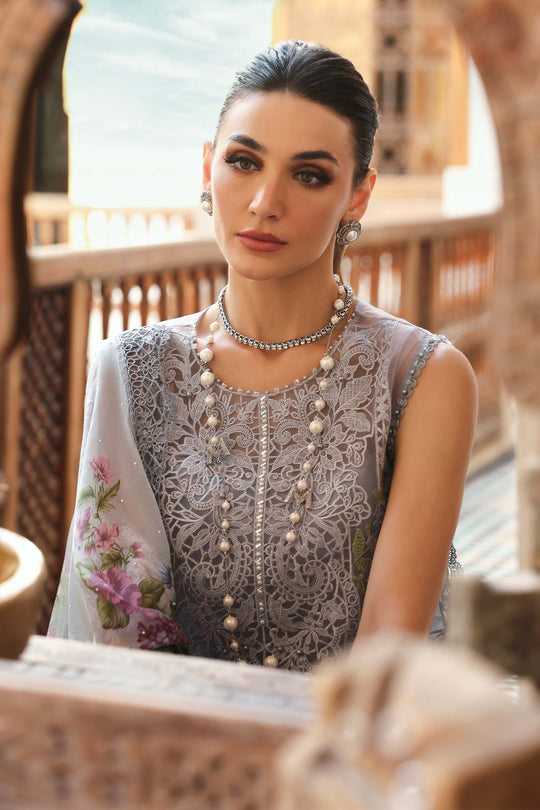 Maria B. | 3 Piece Unstitched Embroidered Organza Suit | D-2509-B