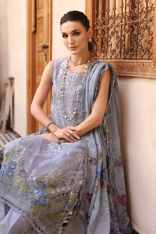 Maria B. | 3 Piece Unstitched Embroidered Organza Suit | D-2509-B