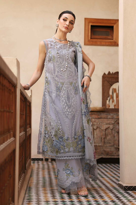 Maria B. | 3 Piece Unstitched Embroidered Organza Suit | D-2509-B