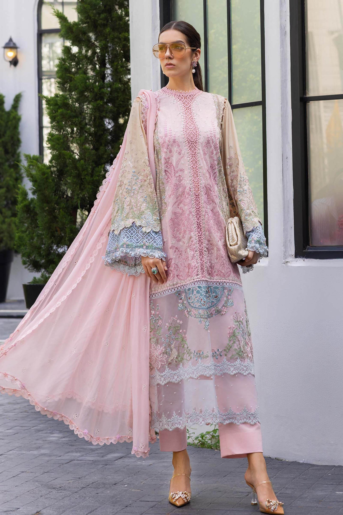 Maria B. | 3 Piece Unstitched Embroidered Lawn Suit | EL-26-09-Default