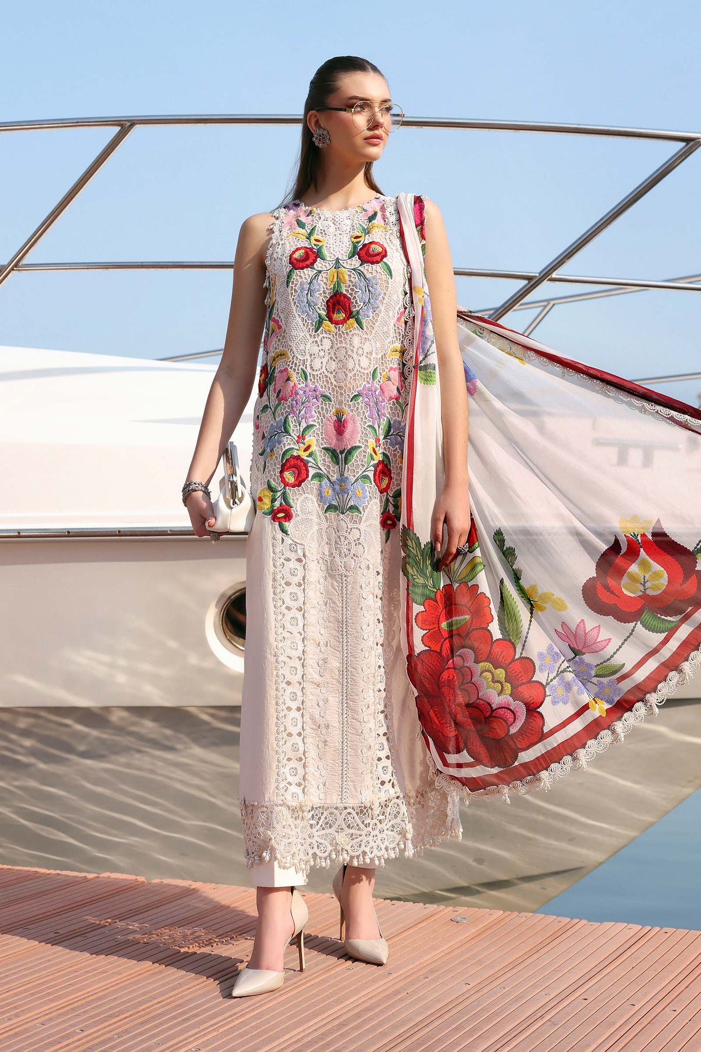Maria B. | 3 Piece Unstitched Embroidered Lawn | D-2610-A
