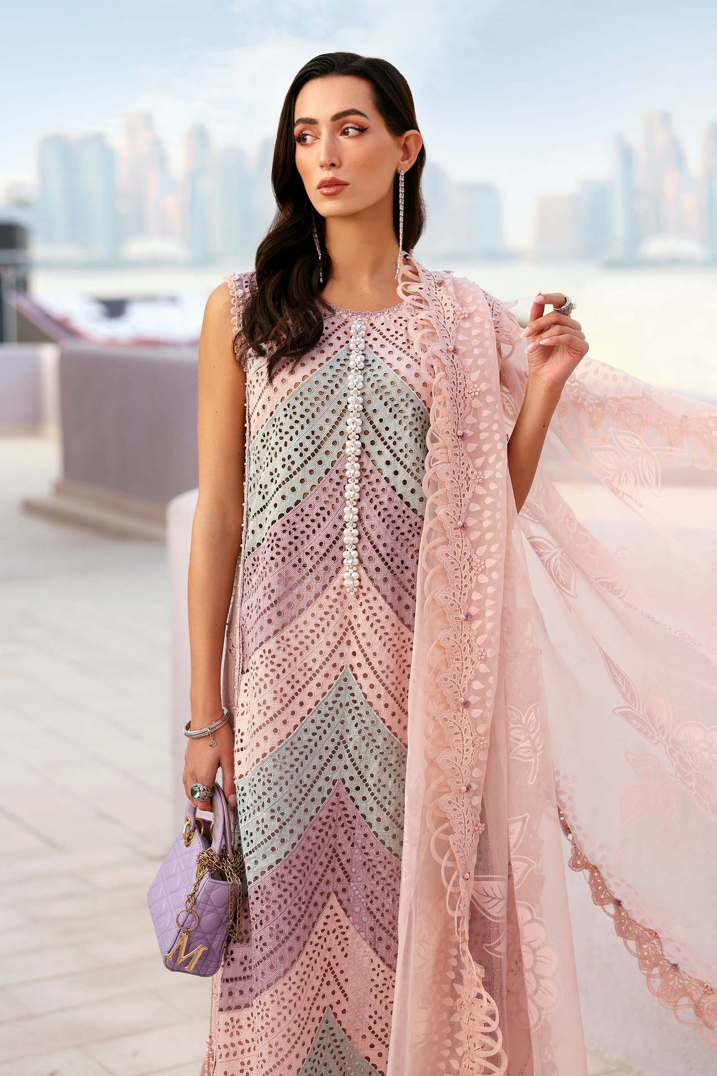 Maria B. | 3 Piece Unstitched Embroidered Lawn Suit | D-2612-B