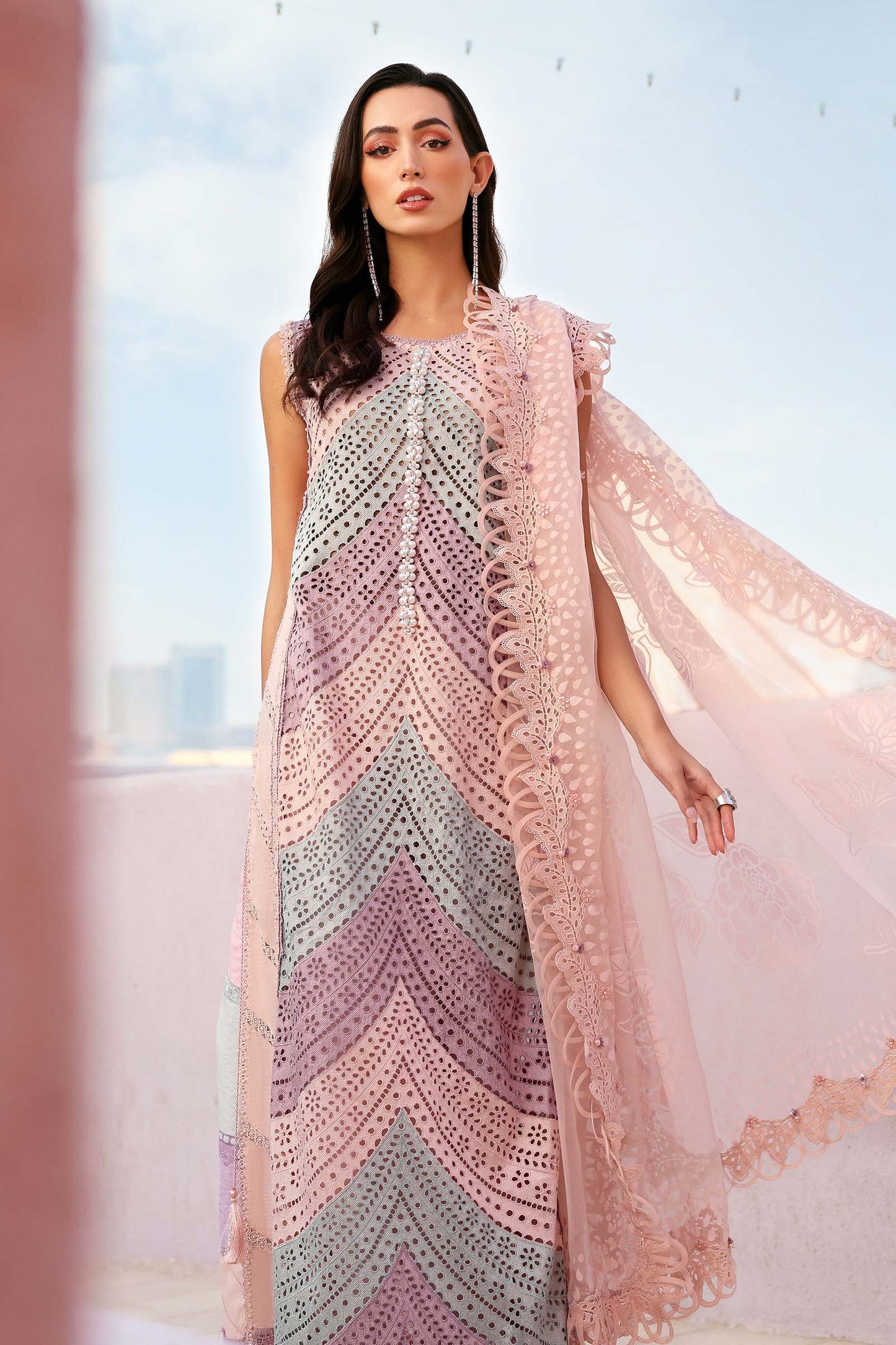 Maria B. | 3 Piece Unstitched Embroidered Lawn Suit | D-2612-B