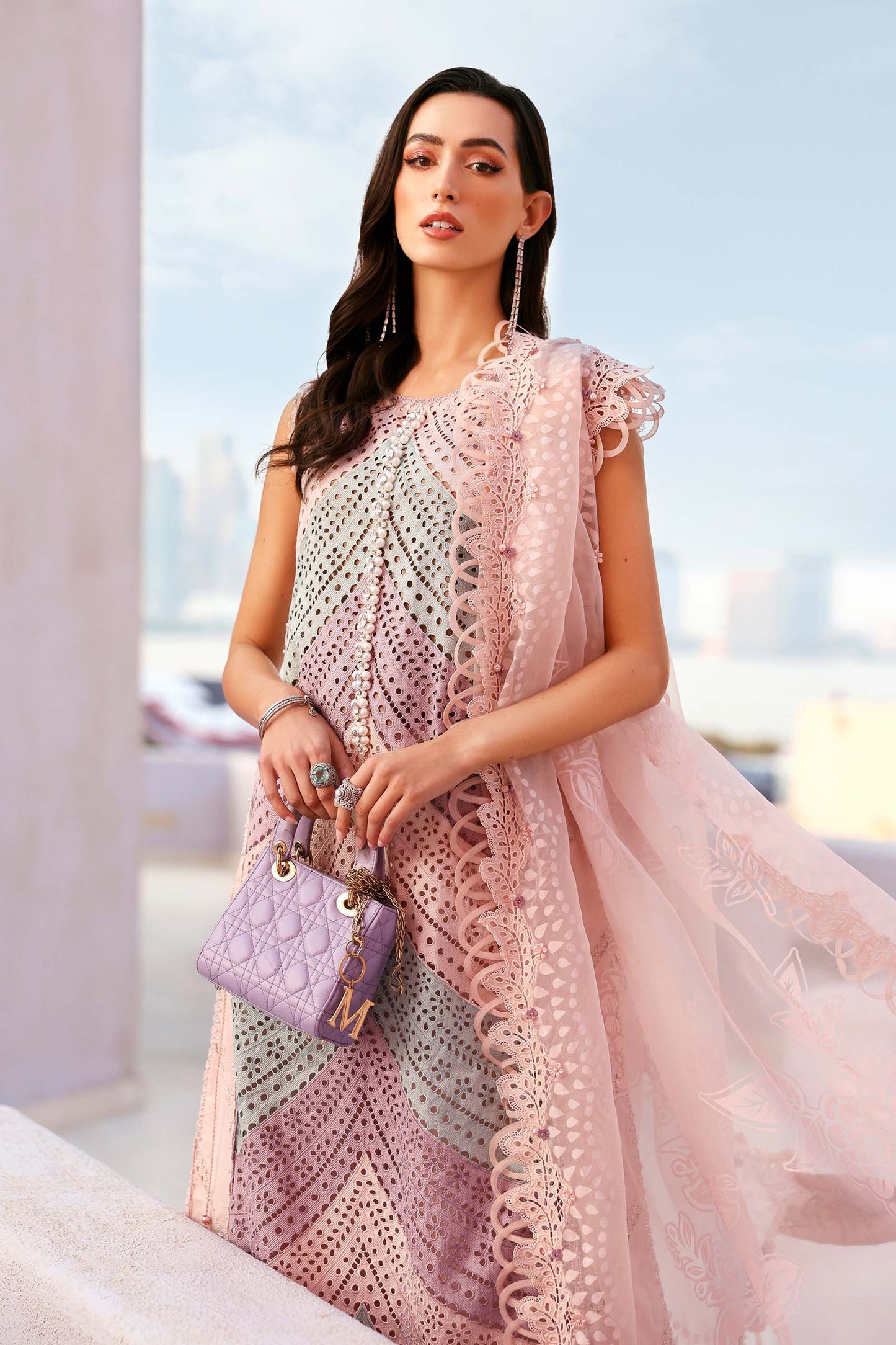 Maria B. | 3 Piece Unstitched Embroidered Lawn Suit | D-2612-B