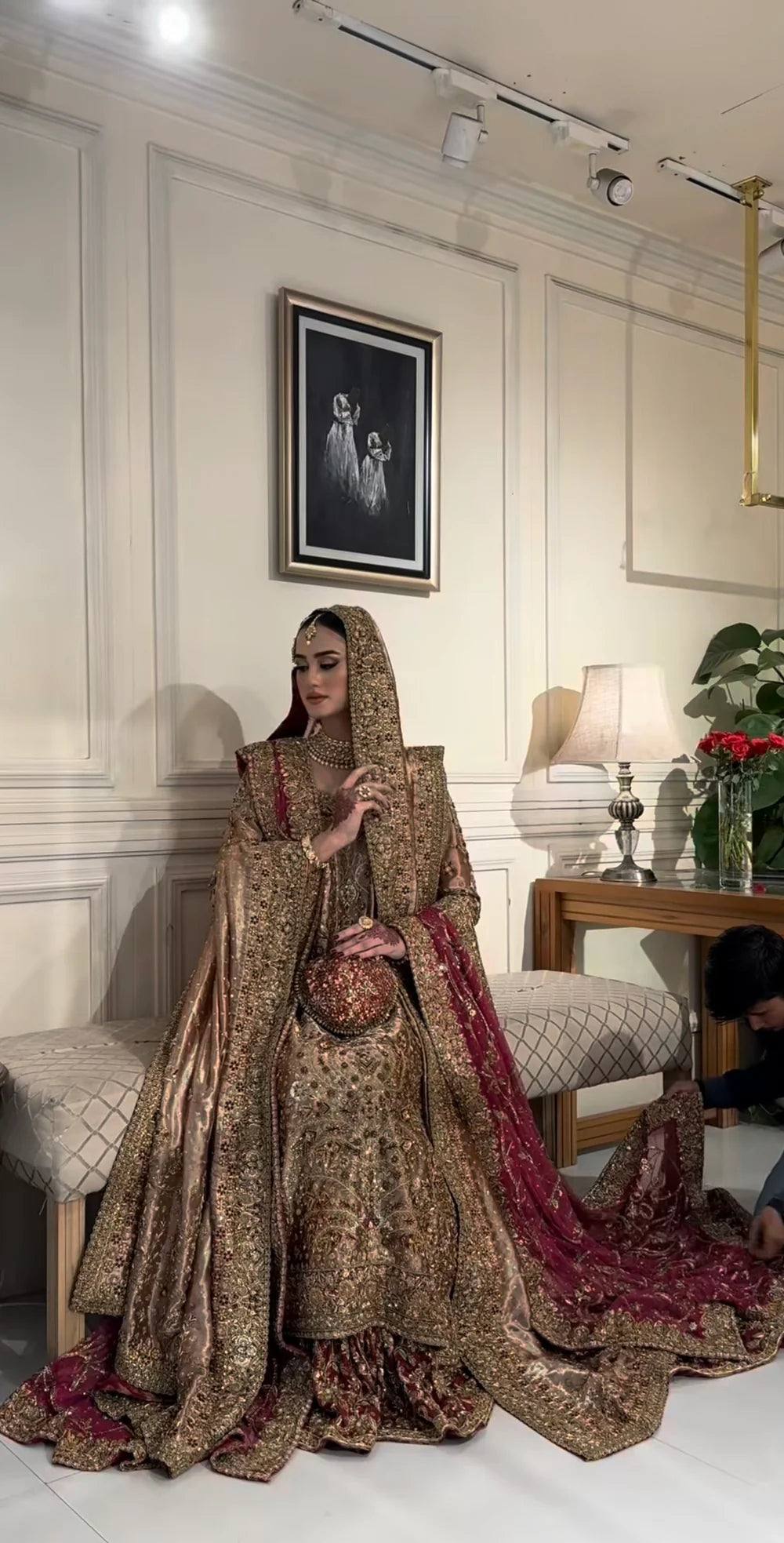 Haris Shakeel | 3 Piece Unstitched Embroidered Bridal Dress | Areeba