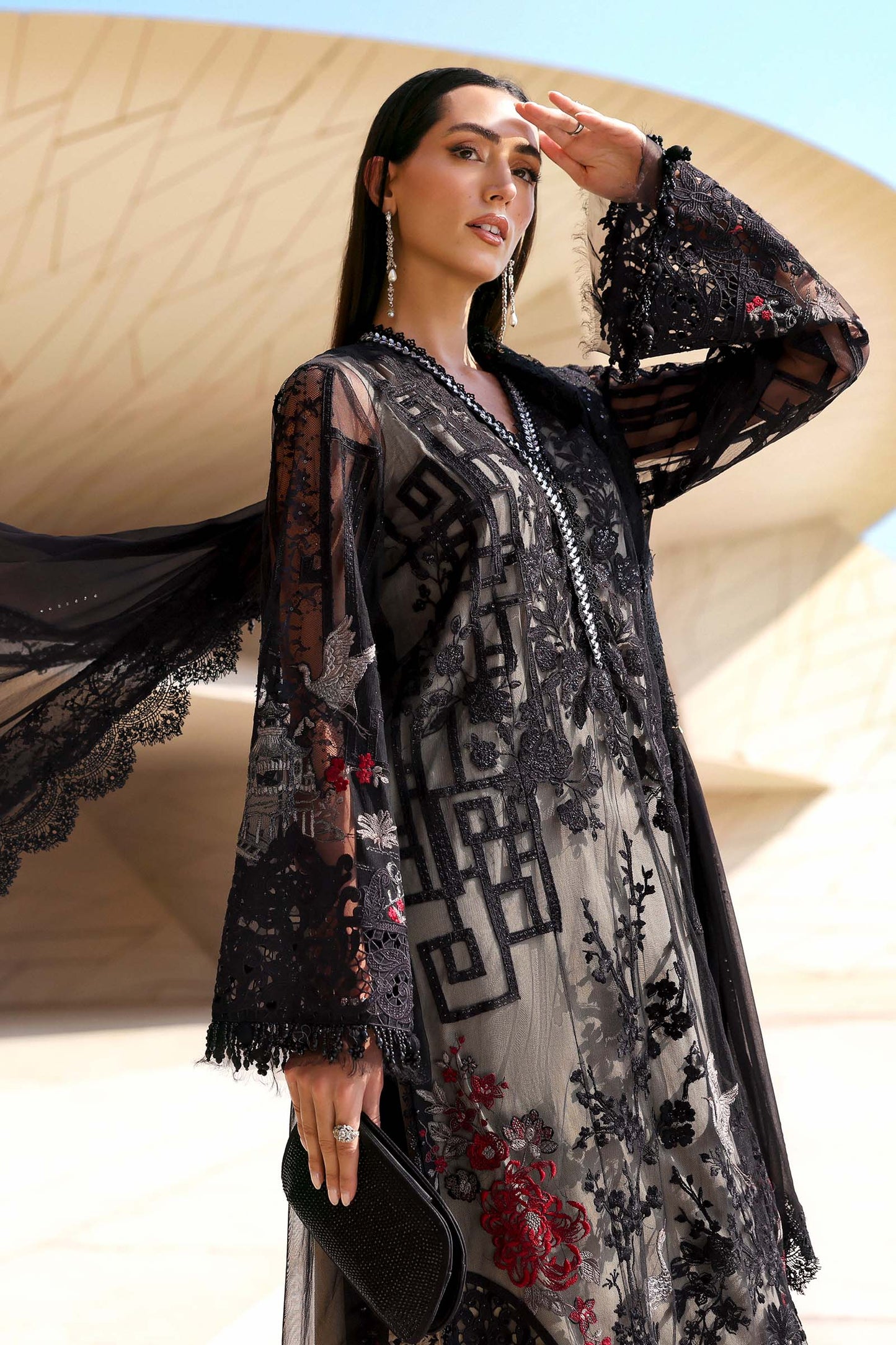 Maria B. | 3 Piece Unstitched Embroidered Lawn | D-2607-B