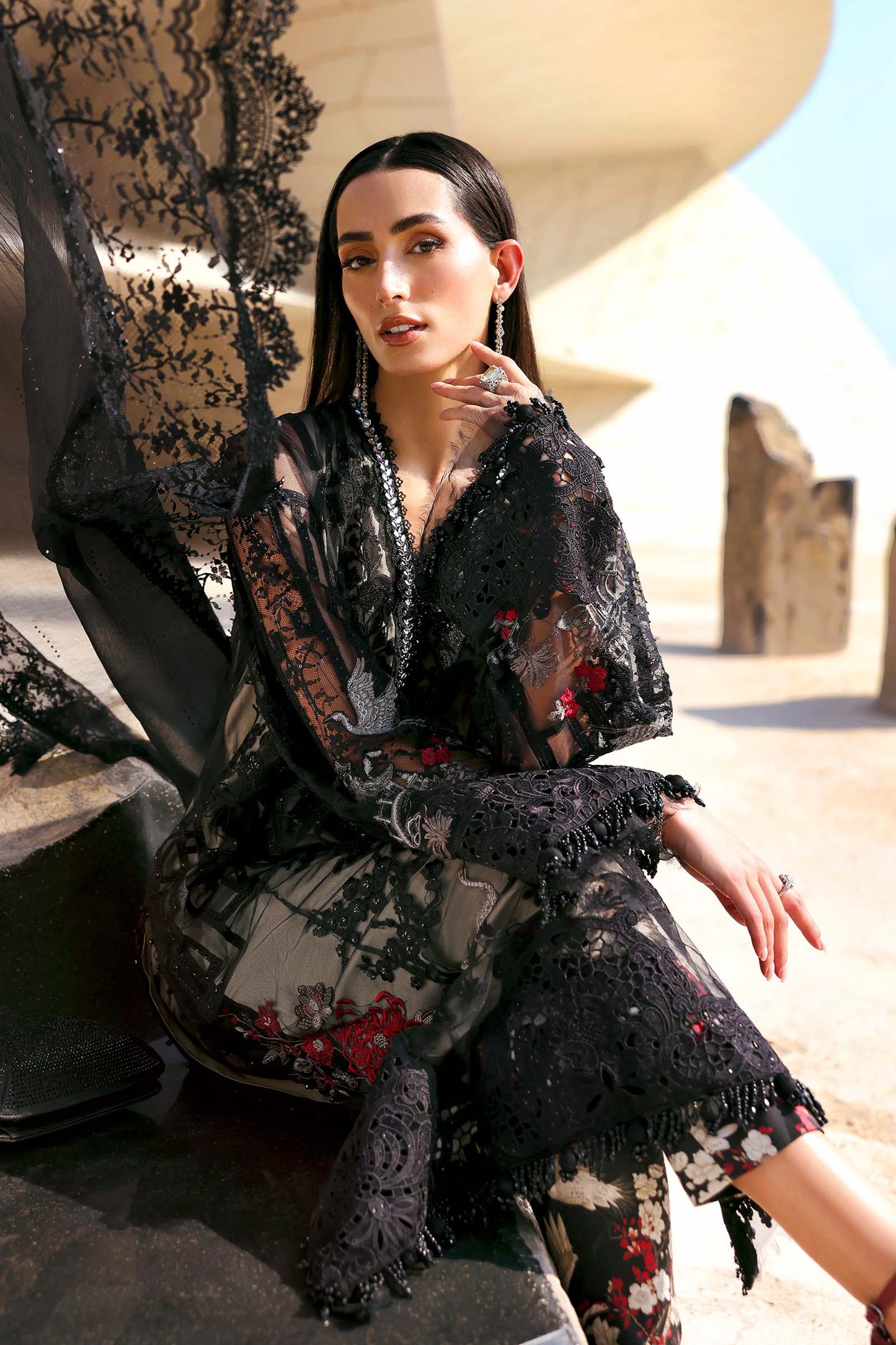 Maria B. | 3 Piece Unstitched Embroidered Lawn | D-2607-B