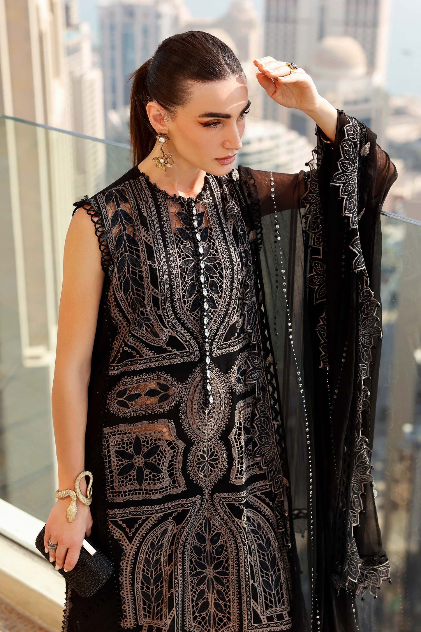 Maria B. | 3 Piece Unstitched Embroidered Lawn | D-2608-B