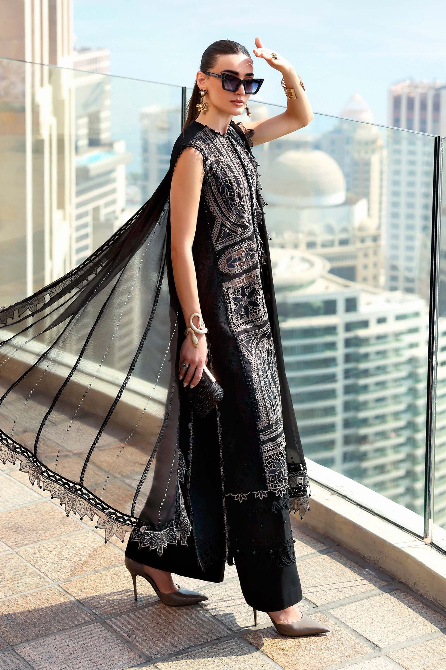 Maria B. | 3 Piece Unstitched Embroidered Lawn | D-2608-B