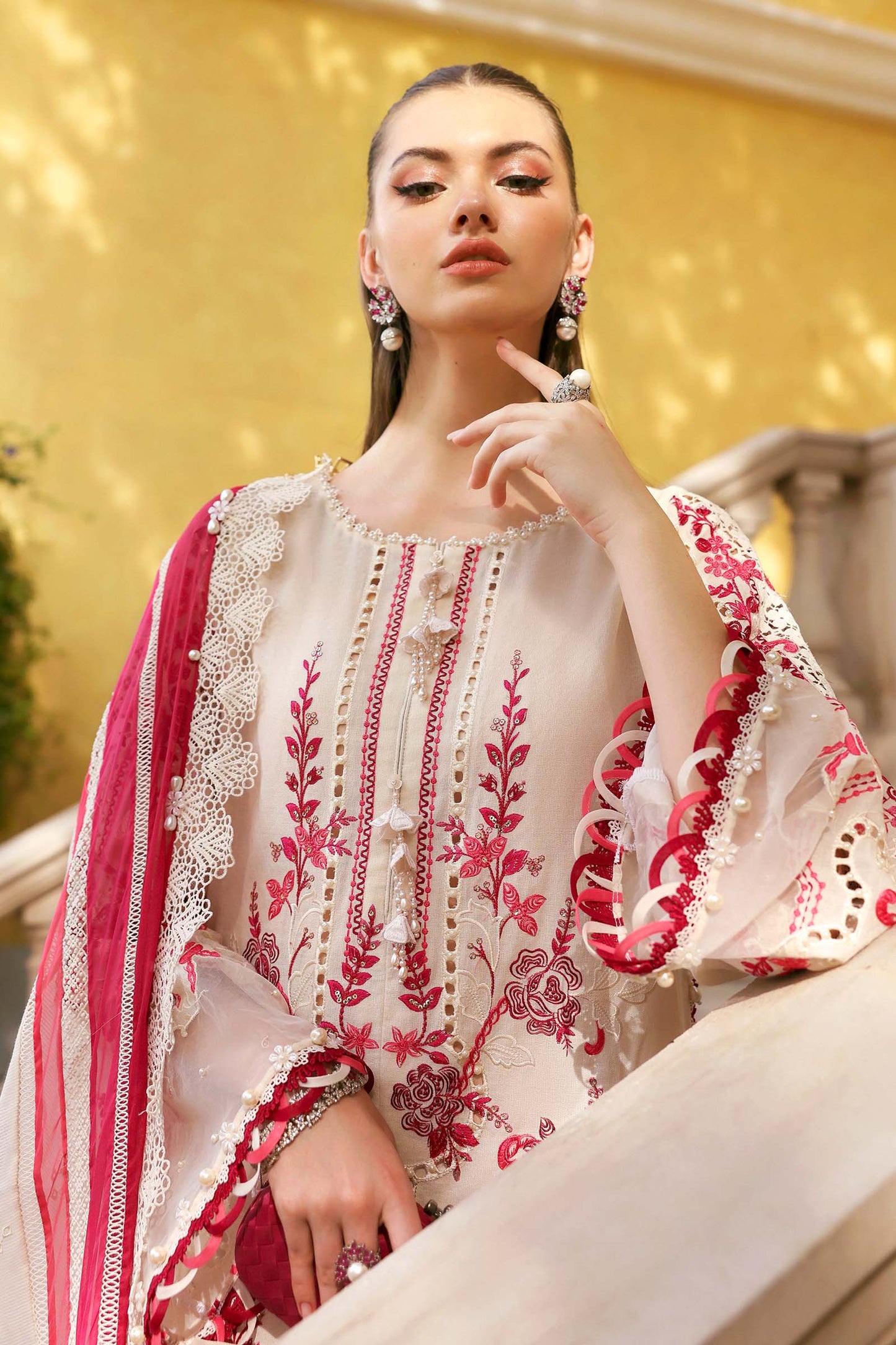 Maria B. | 3 Piece Unstitched Embroidered Lawn | D-2609-A