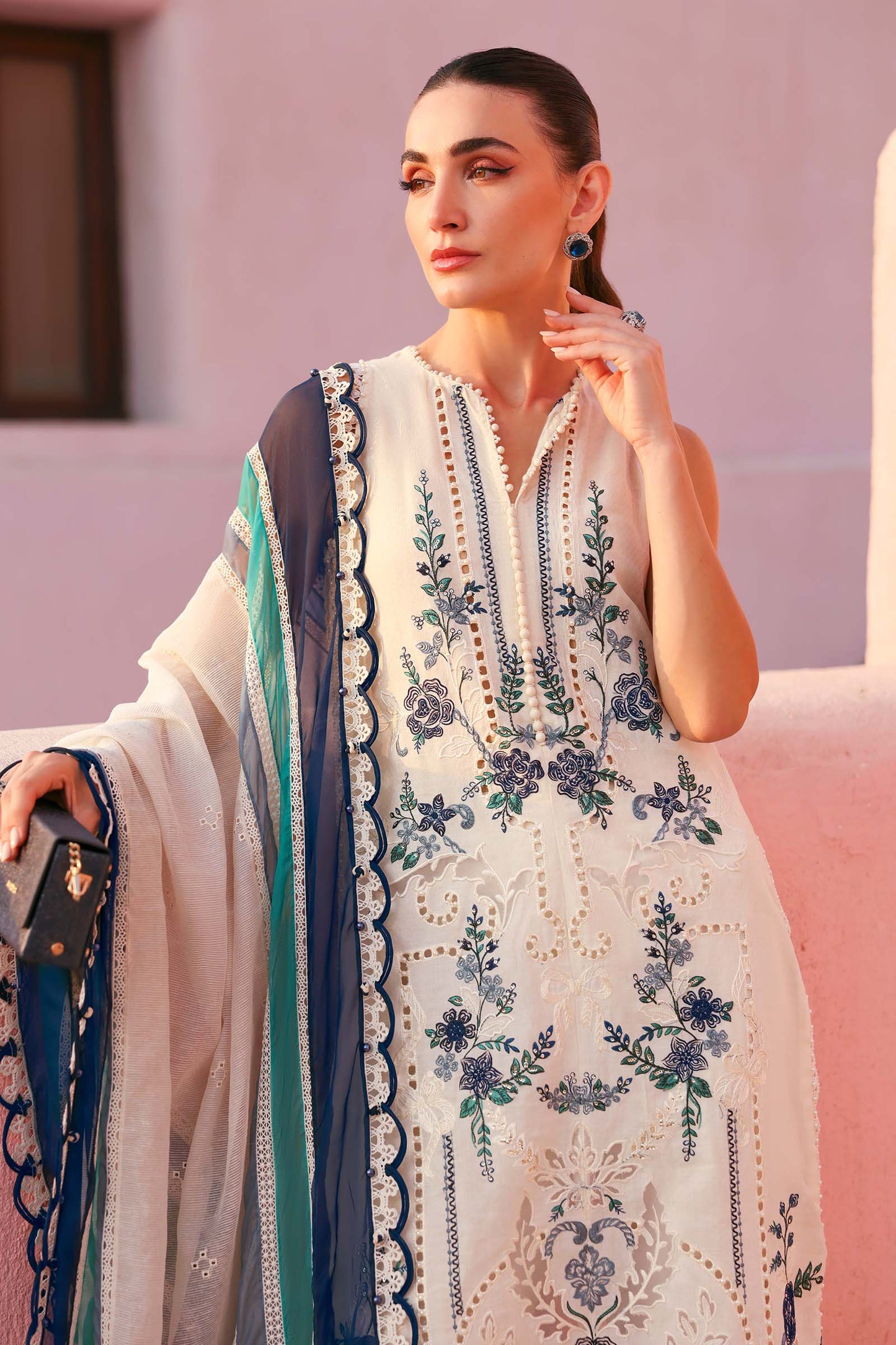 Maria B. | 3 Piece Unstitched Embroidered Lawn | D-2609-B