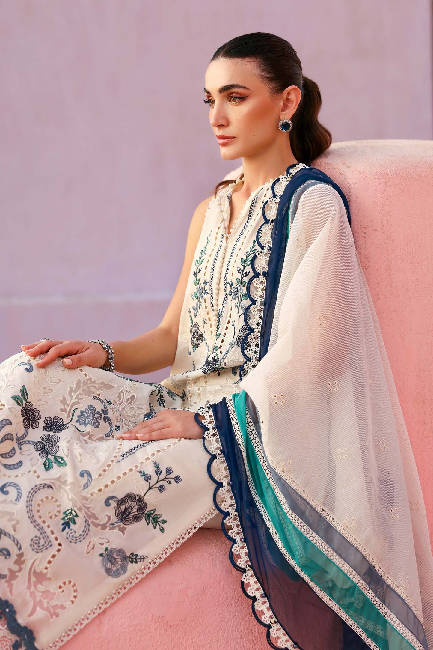 Maria B. | 3 Piece Unstitched Embroidered Lawn | D-2609-B