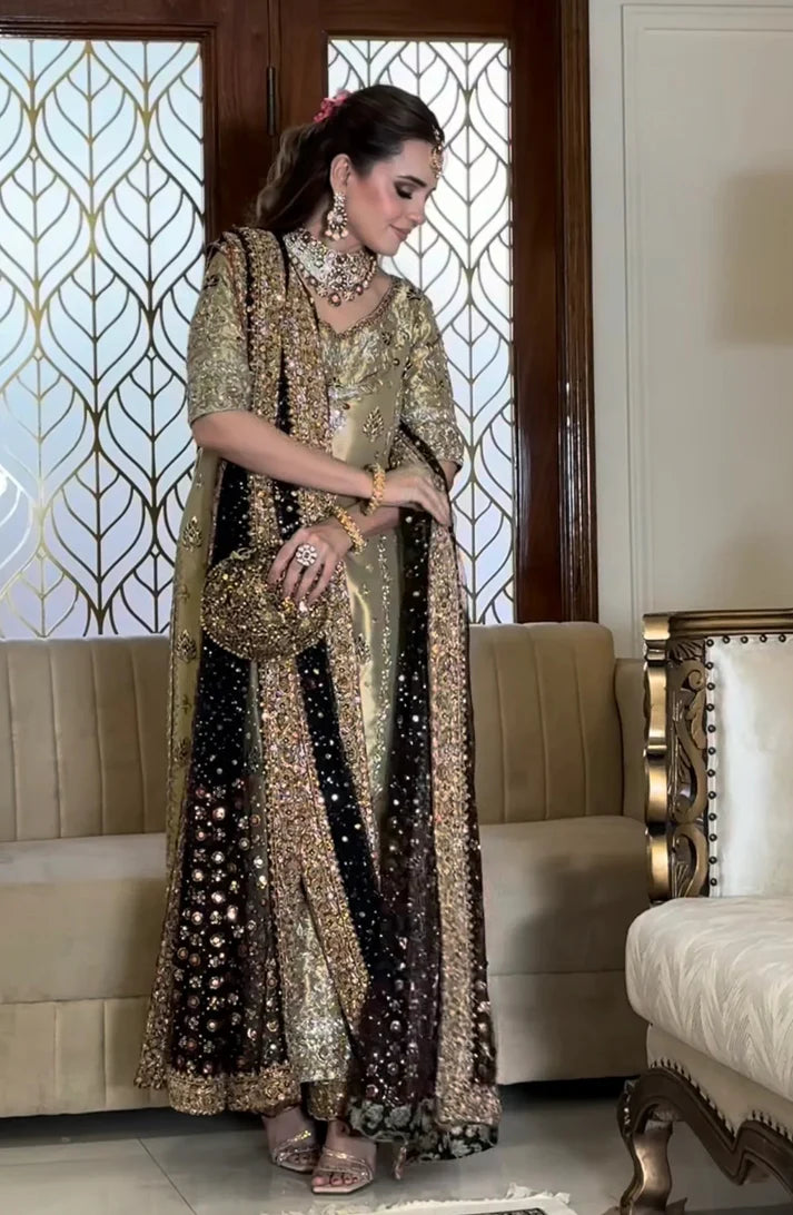 Haris Shakeel | 3 Piece Unstitched Embroidered Myssory | Sumbul Iqbal