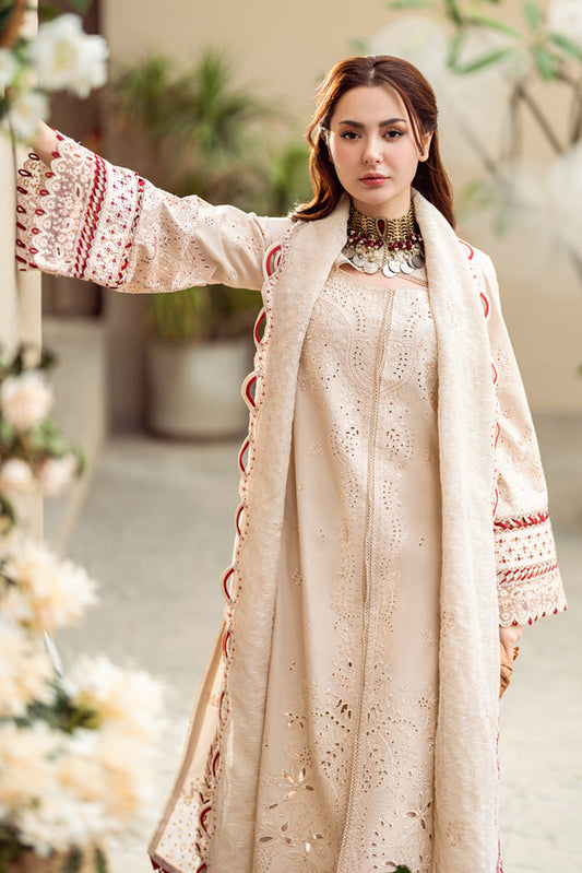 Qalamkar | 3 piece Unstitched Chikankari Embroidered Lawn | FK-16 Anaya