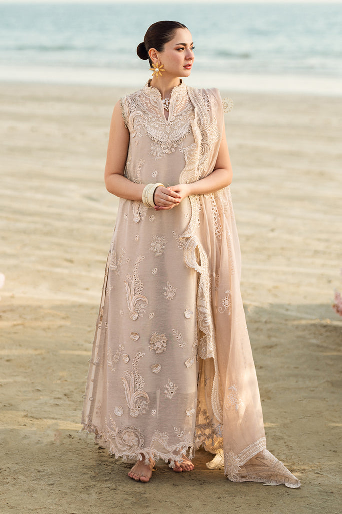 Qalamkar | Unstitched Chikankari Embroidered Jacquard Weaved | FK-01 SOPHIA
