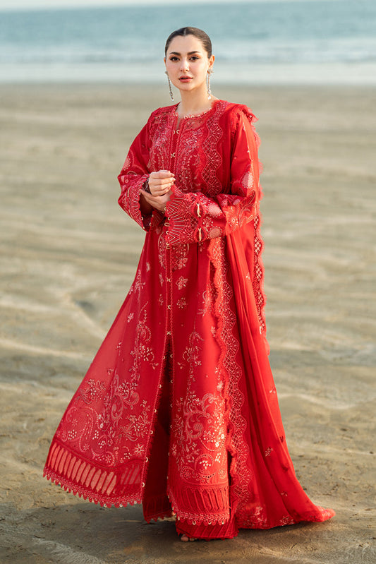 Qalamkar | Unstitched Chikankari Embroidered Lawn | FK-07 BELLA
