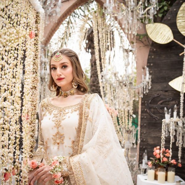 Maha Wajahat | 3 Piece Unstitched Embroidered Organza | Zohra