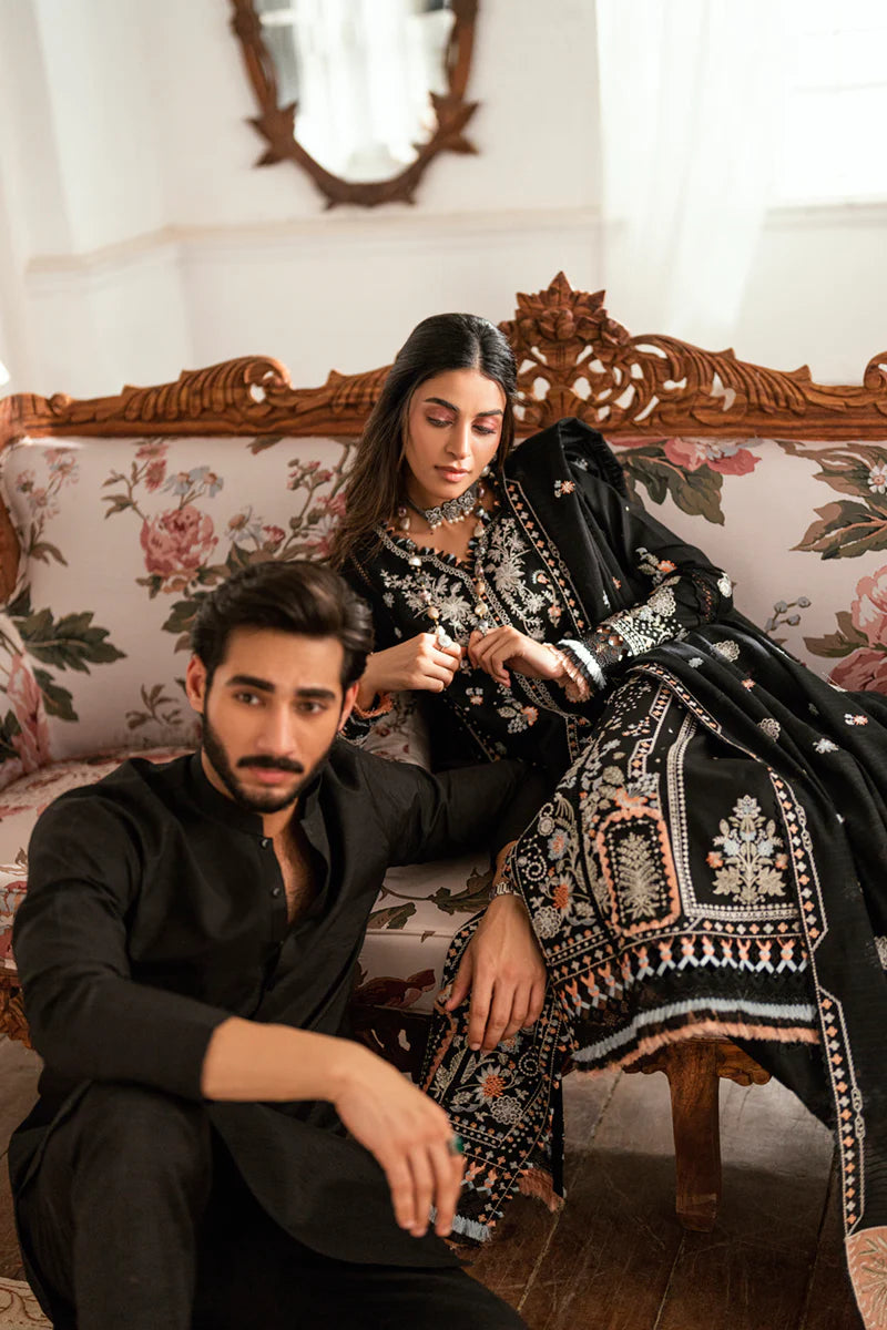 Qalamkar |  3 Piece Unstitched Embroidered Lawn | SB-03 Misha