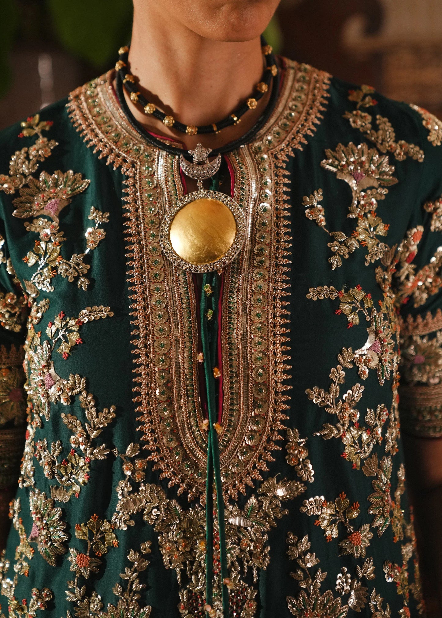 Hussain Rehar | 3 Piece Unstitched Embroidered Raw Silk | Mayle