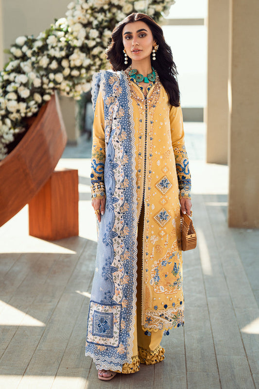 Qalamkar | Unstitched Embroidered Chikankari Lawn | FK-06 NATALIE