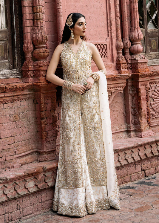 Kanwal Maik | 3 Piece Unstitched Embroidered Organza | Nisha