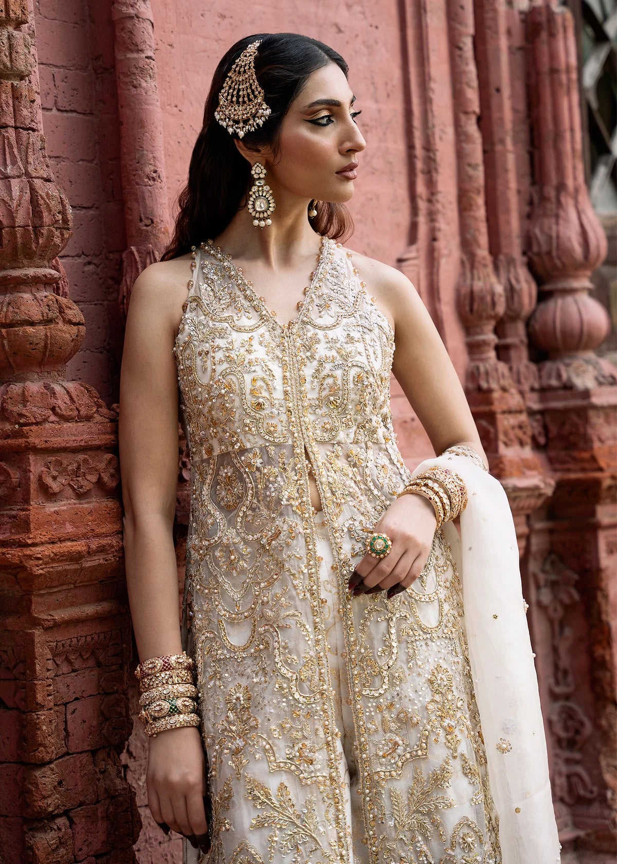 Kanwal Maik | 3 Piece Unstitched Embroidered Organza | Nisha