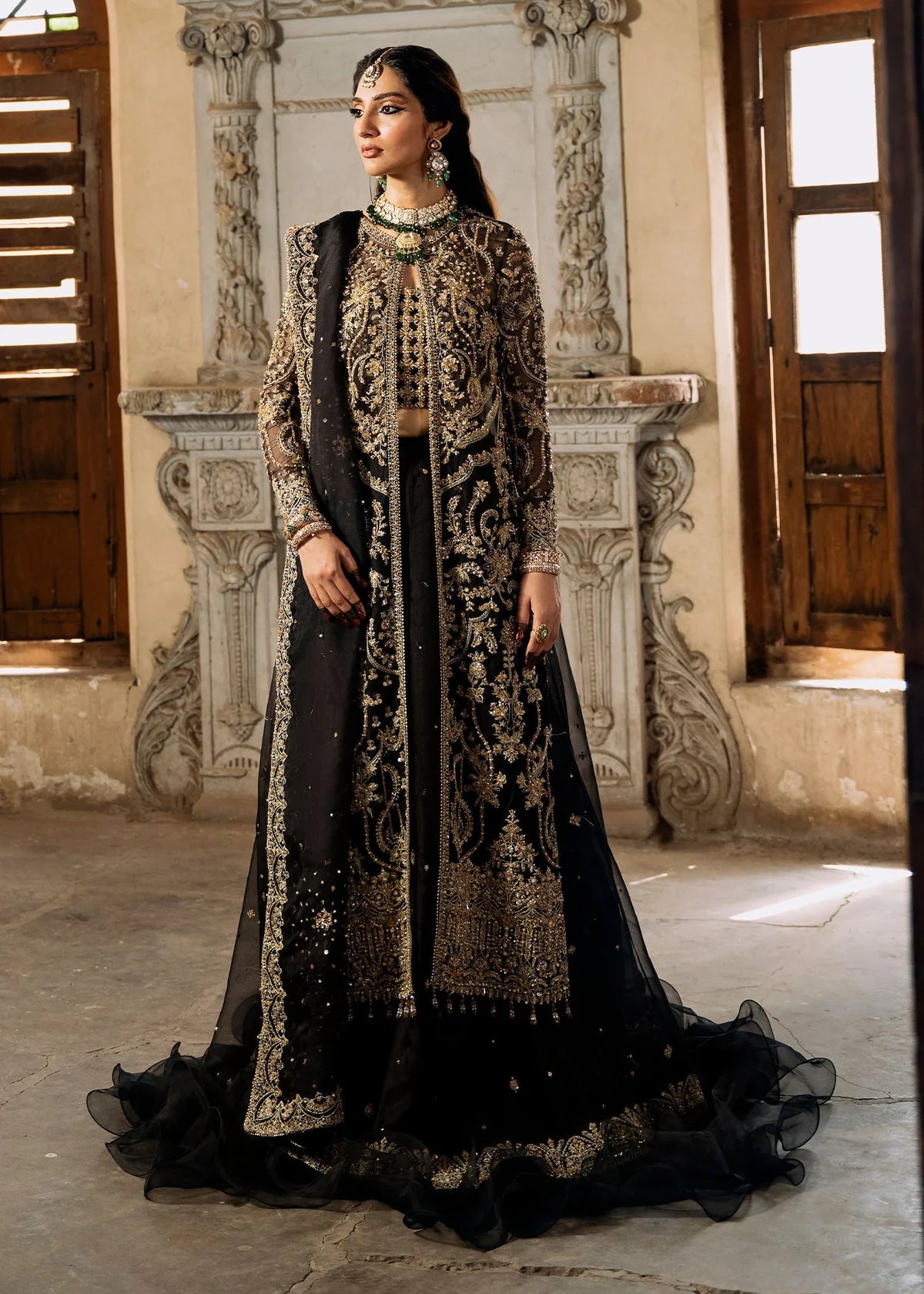 Kanwal Malik | 3 Piece Unstitched Embroidered Organza | Shahtaj