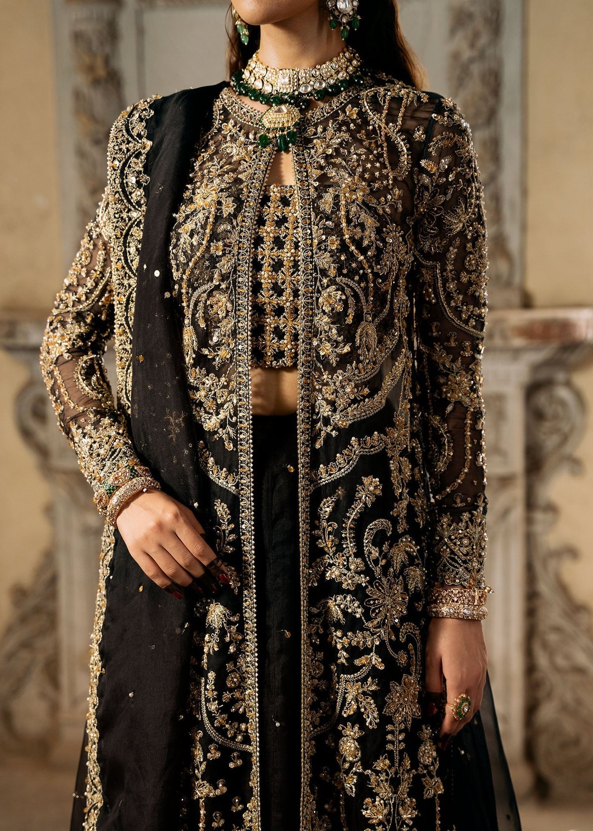 Kanwal Malik | 3 Piece Unstitched Embroidered Organza | Shahtaj