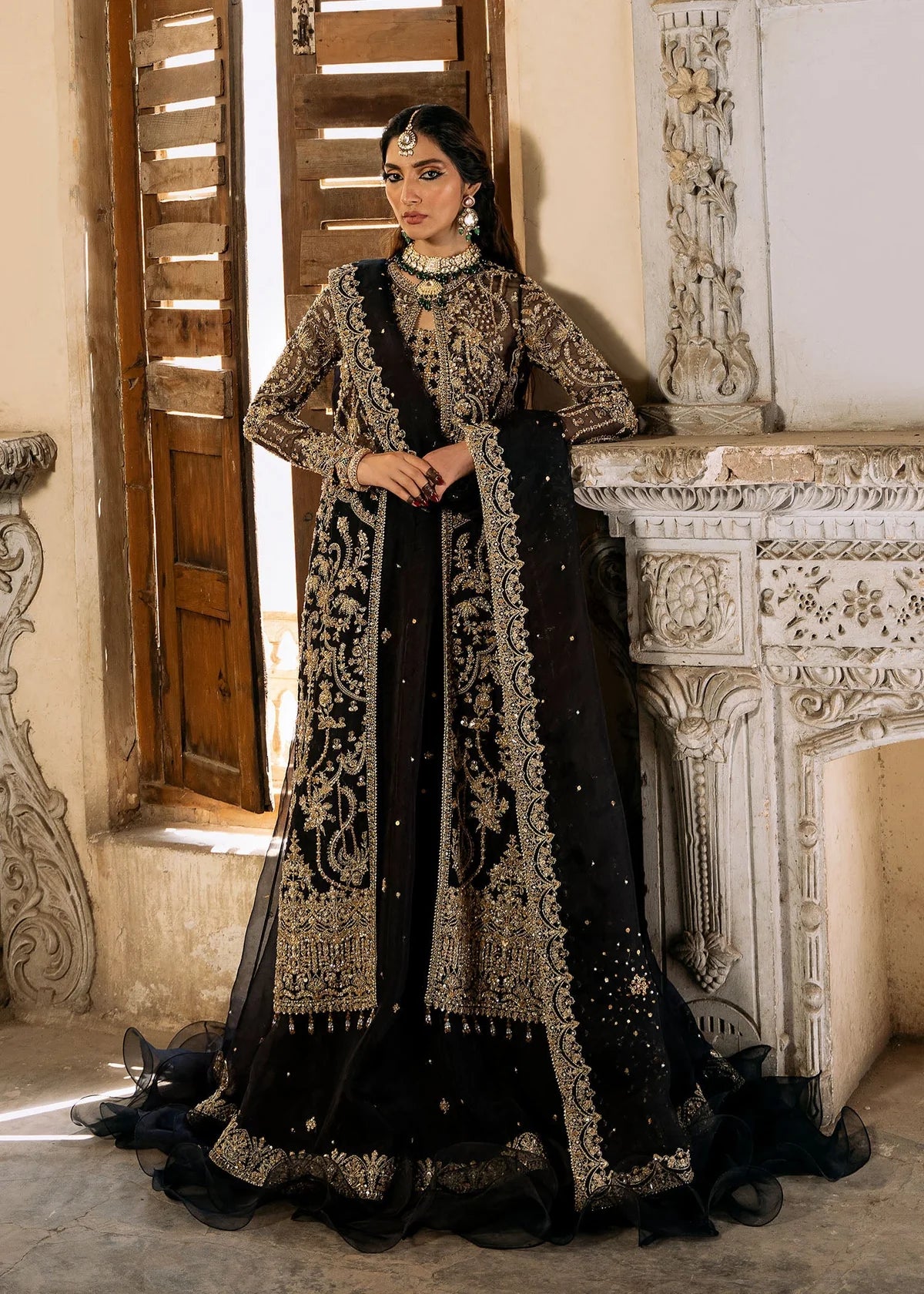 Kanwal Malik | 3 Piece Unstitched Embroidered Organza | Shahtaj