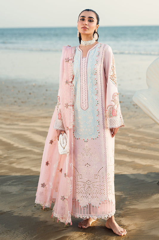 Qalamkar | 3 piece Unstitched Chinkari Embroidered Lawn | FK-08 REEM