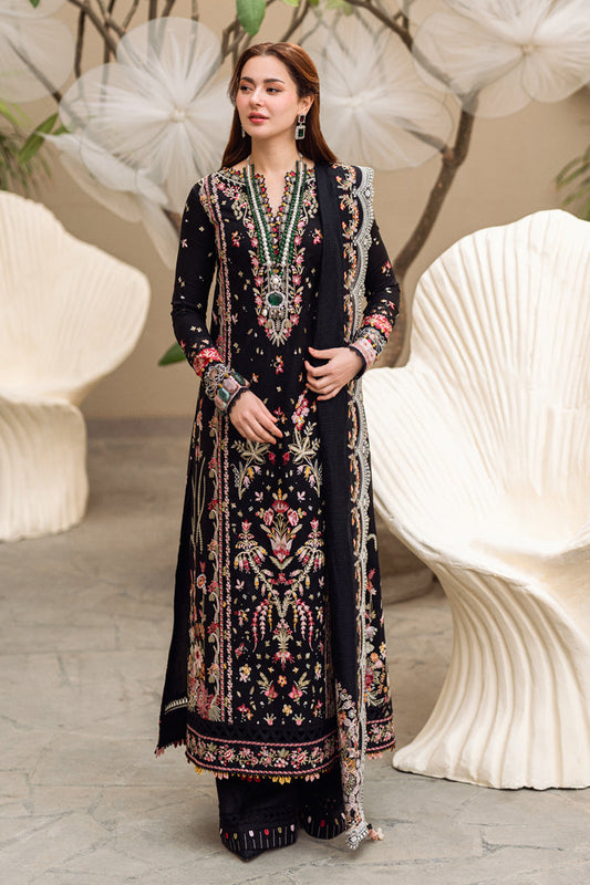 Qalamkar | 3 piece Unstitched Embroidered Lawn with Jacquard Dupatta | FK-15 HANNAH
