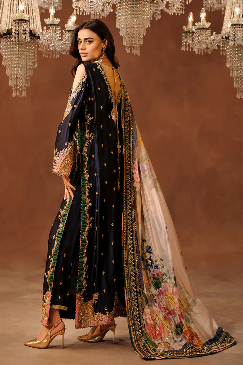 Shazia Kiyani | 3 Piece Unstitched Embroidered Tissue Silk | Shahana