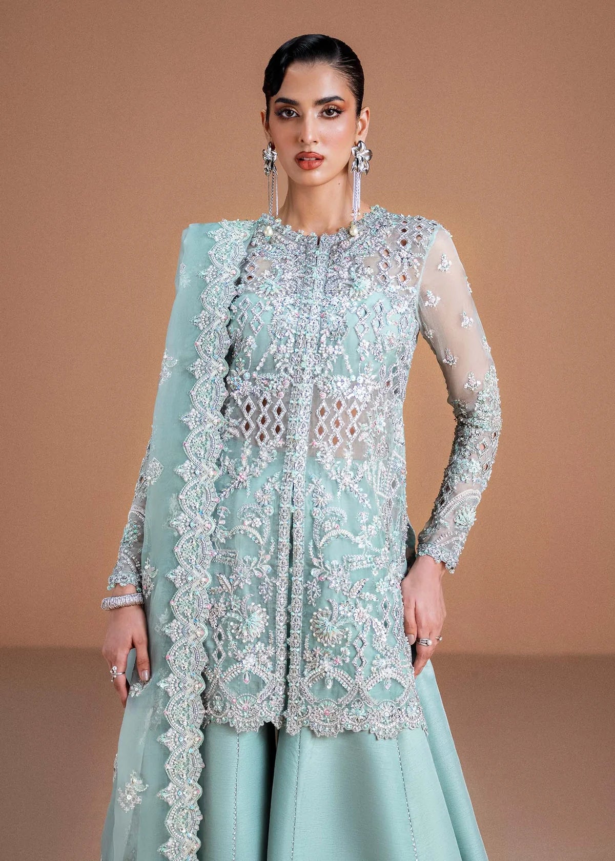 Kanwal Malik | 3 Piece Unstitched Embroidered Organza | Vania