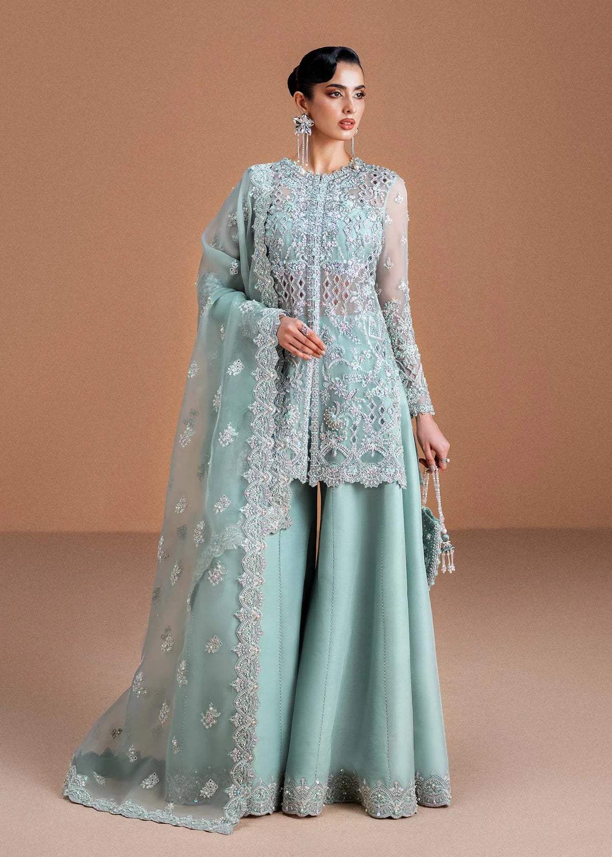 Kanwal Malik | 3 Piece Unstitched Embroidered Organza | Vania