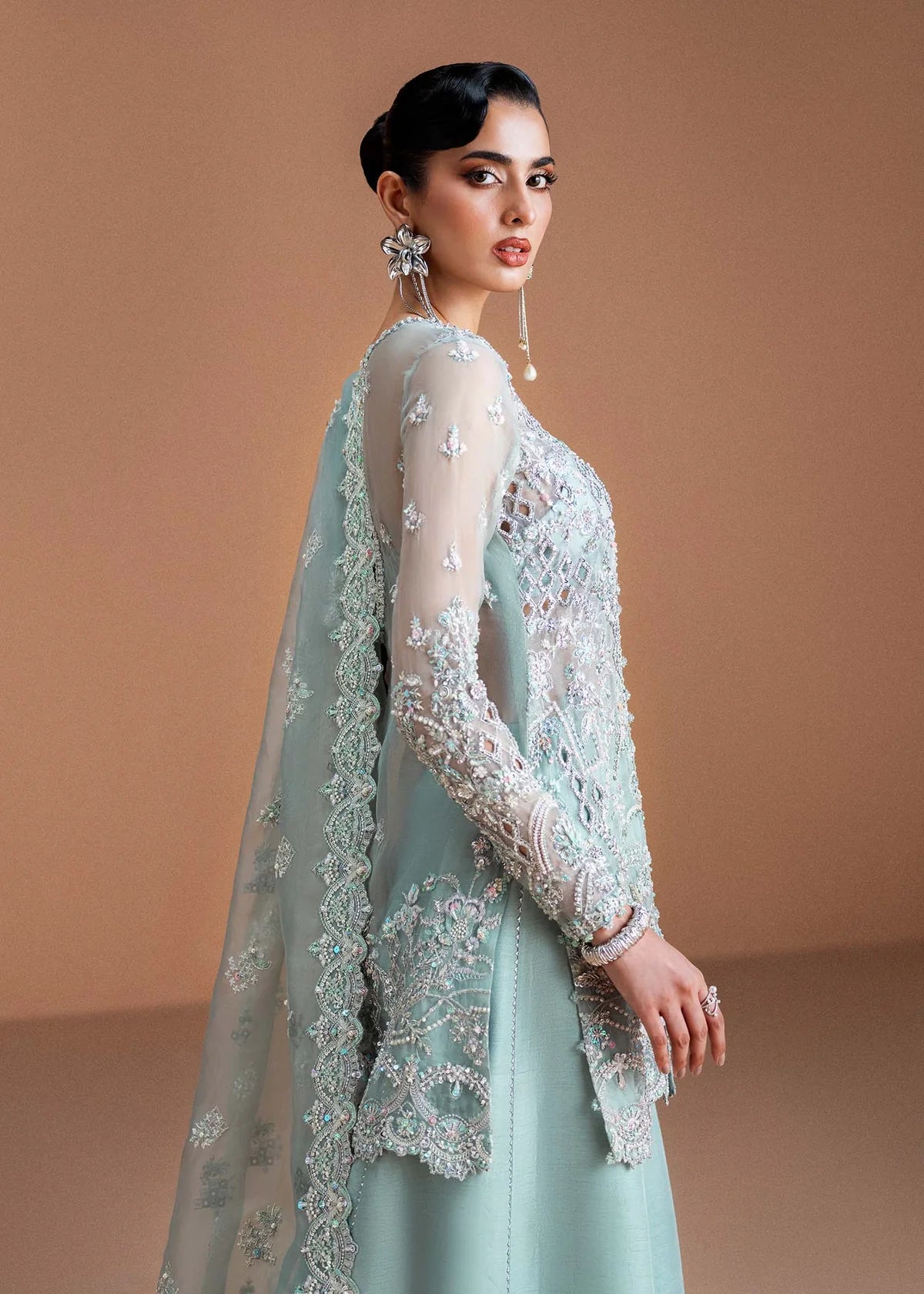 Kanwal Malik | 3 Piece Unstitched Embroidered Organza | Vania